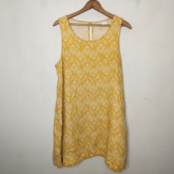 Sigrid Olsen Linen Shift Dress Pockets Floral Filigree - Picture 1 of 9